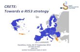 CRETE: Towards a RIS3 strategy - STEP-C · CRETE: Towards a RIS3 strategy Heraklion, Crete, ... ICT AND TELEMATICS ... SWOT ANALYSIS STRENGHTS