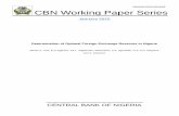 CBN/WPS/01/2015/06 CBN Working Paper Series of Optimal... · Determination of Optimal Foreign Exchange Reserves in ... CBN Working Paper Series ... reserves for Nigeria by minimizing