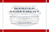 2010 IBT Merger Agreement Cover 10-08-11 - …€¦ · ‐ 1 ‐ MERGER AGREEMENT between BROTHERHOOD OF MAINTENANCE OF WAY EMPLOYES and INTERNATIONAL BROTHERHOOD OF TEAMSTERS The