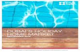 Dubai's Holiday Home Market - September 2016 · Holiday homes target long stay guests. DUBAI’S HOLIDAY HOME MARKET SEPTEMBER 2016 RESEARCH Holiday home supply While units are typically