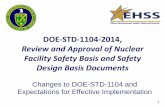Review and Approval of Nuclear Facility Safety Basis and ... Roll... · and Approval of Nuclear Facility Safety Basis and Safety Design ... approve safety basis and safety design