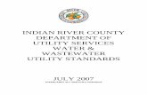 INDIAN RIVER COUNTY DEPARTMENT OF UTILITY … · UTILITY SERVICES WATER & WASTEWATER UTILITY STANDARDS ... River County Department of Utility Services ... accordance with AWWA Standard