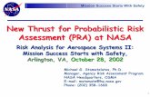 New Thrust for Probabilistic Risk Assessment (PRA…sra.org/sites/default/files/pdf/Stamatelatos.pdf · New Thrust for Probabilistic Risk Assessment (PRA) at NASA ... Early Apollo