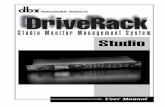 Studio DriveRack Manual 6/18/03... · where plug is not accessible, an all-pole mains switch with a contact separation of at least 3 ... ® Studio DriveRack Studio User Manual