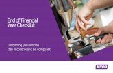 End of Financial Year Checklist - MYOB · End of Financial Year Checklist. ... If you haven’t embraced cloud accounting technology now is a great time to switch over ... To claim