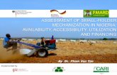ASSESSMENT OF SMALL-HOLDER …cari-project.org/wp-content/uploads/2016/05/Presentation-on-rice... · AVAILABILITY, ACCESSIBILITY, UTILIZATION AND FINANCING ... Availability of agricultural