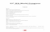th IPA World Congress - Brilhante Roupa de Camameetings.cepof.ifsc.usp.br/assets/events/ipa-spie/downloads/IPA... · 1 15th IPA World Congress 23-26 May 2015 Rio de Janeiro- Brazil