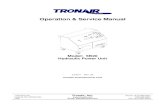Operation & Service Manual - Tronair · Operation & Service Manual Model: 5B20 ... • Bypass valve • Case drain cooler • Manual starter with overload protection ... Open bypass