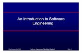 An Introduction to Software Engineering · Computer science is concerned with theory and fundamentals; software engineering is concerned ... learning regarding the practice of their