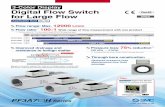 3-Color Display Digital Flow Switch for Large Flow IP65 · * 2-screen display: 2-row display of main screen and sub screen ... 25 mA or less Approx. 50% reduction *1 During normal