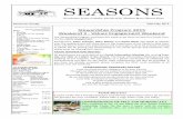 SEASONS · SEASONS Newsletter of the ... Mass Time Lector Commentator ... 7pm in the Church for Holy Mass followed by Marian Devotion and Eucharistic Ado-ration.