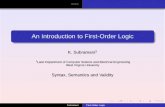 An Introduction to First-Order Logiccommunity.wvu.edu/~krsubramani/courses/sp09/cc/lecnotes/fol.pdf · An Introduction to First-Order Logic ... West Virginia University ... Computability