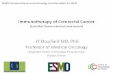 Immunotherapy of Colorectal Cancer - … · O’Neil B ECCO/ESMO 2015 Low activity of anti PD-1 ... a s e l i n e, % Responder Nonresponder 34. Anal Canal Cancer Longitudinal Change