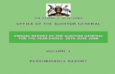 VOLUME PERFORMANCE REPORT - Office of the … · PERFORMANCE REPORT THE REPUBLIC OF UGANDA. 2 ... services were later extended to Buganda Kingdom funds including Local ... CURRENT