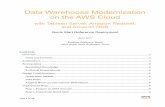 Data Warehouse Modernization on the AWS Cloud · Step 1. Prepare an AWS ... modern data warehouse, ... The AWS CloudFormation templates for this Quick Start include configuration