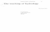 Technical papers in hydrology Xhe hx teaching of hydrologyunesdoc.unesco.org/images/0000/000090/009051eo.pdf · water resources and a more rational use of them as man’s demands