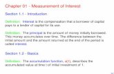 Chapter 01 - Measurement of Intereststat.ufl.edu/~rrandles/sta4183/4183lectures/chapter01/chapter01.pdf · Chapter 01 - Measurement of Interest Section 1.1 - Introduction Deﬁnition:Interestis