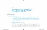 Introduction to Counselling and Psychotherapy: From Theory … · Introduction to Counselling and Psychotherapy: From Theory to Practice 1.1 INTRODUCTION. CHAPTER OVERVIEW ... A number