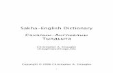 Sakha-English Dictionary Сахалыы Англиялыы …home.uchicago.edu/~straughn/sakhadic.pdf · 3 Sakha-English Dictionary Сахалыы-Англиялыы Тылдьыта