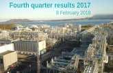 Fourth quarter results 2017 - kvaerner.com · Fourth quarter 2017 2 Highlights ... No dividend proposed by the Board ... Basic and diluted EPS total operations 0.56 0.64 (0.38) 2.04