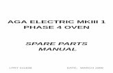 AGA ELECTRIC MKIII 1 PHASE 4 OVEN SPARE PARTS MANUAL 30 amp/LPRT... · aga electric mkiii 1 phase 4 oven october 2010 hinges & insulating covers from mod change m05-008 item no. cat
