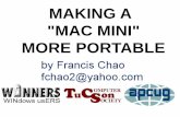 MAKING A MAC MINI MORE PORTABLE - Tucson … · MAKING A "MAC MINI" MORE PORTABLE. 2 Web location for this ... power cord into a 110VAC power ... in1-for-mac-book-imac-mac-book-