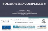 SOLAR WIND COMPLEXITY - helas.gr · SOLAR WIND COMPLEXITY Iliopoulos A.C., PhD ... Coulomb collisions ... Low values, small fluctuations Shock Period