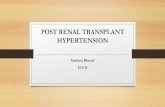 POST RENAL TRANSPLANT HYPERTENSION - NYU … · ESRD S/P DD kidney transplant 6/6/12 ... Chun-Hung Su et al .World J Surg ... POST RENAL TRANSPLANT HYPERTENSION ...