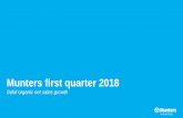 Munters first quarter 2017 · due to slightly lower net sales and negative product mix effects - Increased earnings in AgHort due to higher volumes ... Launch of new cooling technology