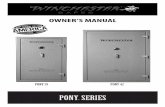 PONY SERIES - Winchester Safes · winchestersafes.com PONY SERIES TABLE OF CONTENTS Outside of Pony ... years of trouble-free protection of your valuables with very little ...