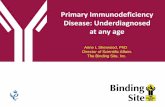 Primary Immunodeficiency Disease: Underdiagnosed at …camlt.org/wp-content/uploads/2018/02/181-300_Part_3_CAMLT-PID.pdf · Anne L Sherwood, PhD Director of Scientific Affairs The