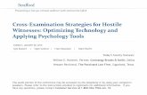Cross-Examination Strategies for Hostile Witnesses ...media.straffordpub.com/products/cross-examination-strategies-for... · Cross-Examination Strategies for Hostile Witnesses: Optimizing