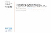 Paper Review of Literature on 158 Unknown Etiology … of Literature... · Review of Literature on Chronic Kidney Disease of Unknown Etiology (CKDu) in Sri Lanka Andrew ... NCP North