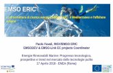 EMSO ERIC - enea.it · MISSION . To establish a comprehensive and smart sensor system in water column, ... JRU includes National partners to favour the realization of