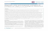 Diagnostic value and prognostic evaluation of Presepsin ... · RESEARCH Open Access Diagnostic value and prognostic evaluation of Presepsin for sepsis in an emergency department Bo