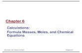 Chapter 6upali/chem120/slides/chapter-6-stoker.pdf · Chemistry 120 Online LA Tech Chapter 6-1 Chapter 6 Calculations: Formula Masses, Moles, and Chemical Equations. Chemistry 120