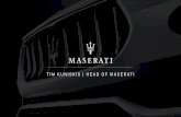 TIM KUNISKIS | HEAD OF MASERATI - .Quattroporte MCA Ghibli MCA New Quattroporte New Levante New D-UV