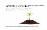Feasibility of Student-Run Composting At McElroy … · Feasibility of Student-Run Composting At McElroy Dining Hall ! Boston!College ... significant costs on the environment. In