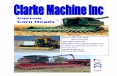 Custom Corn Heads - Clarke Machine · 6 . 30 inch Bi-Fold Poly Row Divider $595.00 . Bi– Fold Poly not available for 800 IH . Clarke Machine Inc. Bi-Fold Poly Advantages . Snouts