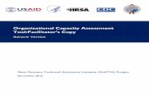 niza Organizational Capacity Assessment Tool:Facilitator… · 2014-03-20 · niza . Organizational Capacity Assessment Tool:Facilitator’s Copy . ... the structure and process of