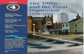 UUNNIITT The 1920s and the Great Depression · The 1920s and the Great Depression ... and peace after the war, but resulted in scandal. ... efforts to gain better pay and working