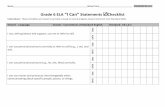 Grade 6 ELA “I Can” Statements Checklist · Grade 6 ELA “I Can” Statements Checklist Instructions: These checklists are meant to provide a visual to record progress toward