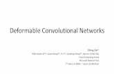 Deformable Convolutional Networks - Jifeng Dai€¦ · •Enabling effective modeling of spatial transformation in ... regular convolution 2 layers of regular convolution regular