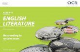 Delivery Guide ENGLISH LITERATURE - ocr.org.uk · unseen texts, recognising that ... to building students’ confidence with reading and analysing poetry and prose texts independently.