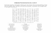 INDEPENDENCE DAY - Q.E.T.Sqets.com/.../pdf/07/independence-day_lp-ws_puzzle.pdf · Band Blue Celebration Constitution Fireworks Flag Forefathers Fourth Freedom Heritage Holiday July