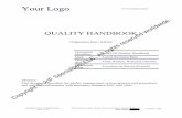 QUALITY HANDBOOK - One Person and Small Business QMS … · QMS-00 Quality Handbook CAGE: xxxxx Your Company Name Rev: Orig. PROPRIETARY INFORMATION ... 4.4 Quality management system