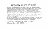 Grocery Store Project - Eagleview Middle School .Grocery Store Project ... Tostitos Doritos Cheetos