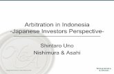 Arbitration in Indonesia -Japanese Investors Perspective-peradi.or.id/files/Presentasi Shintaro Uno.pdf · Arbitration in Indonesia ... Present and Future of FIDIC – Comparison