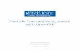 Particle Tracking Velocimetry with OpenPTVopenptv-python.readthedocs.io/en/latest/_downloads/PTV_report... · 3Introduction Introduction Particle tracking velocimetry (PTV) is a method