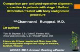 Comparison pre- and post-operative alignment … · Comparison pre- and post-operative alignment correction in patients with stage II flatfoot deformities treated with bony realignment